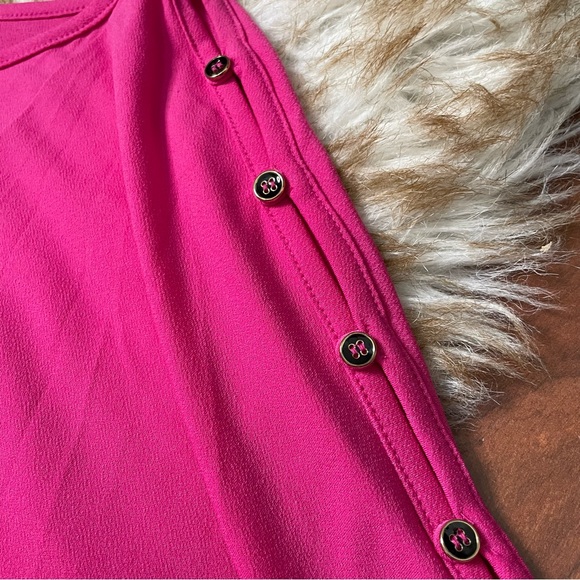 Lane Bryant bubblegum pink dolman button down sleeve blouse - Picture 4 of 6